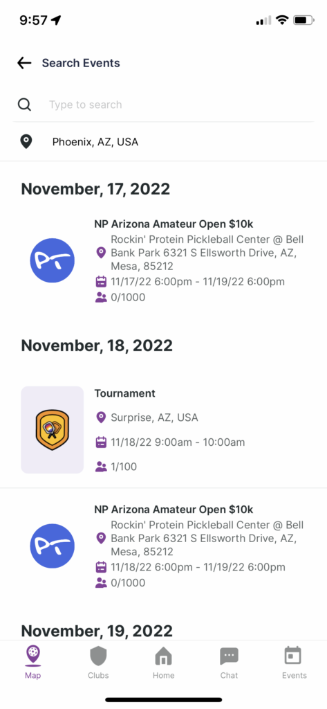 List of local tournaments