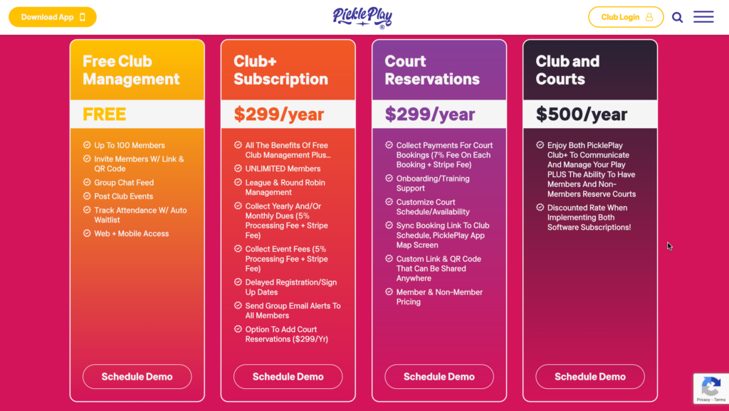 PicklePlay Club options